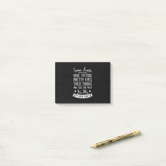Tattooed tante post-it® notes (Op bureau)