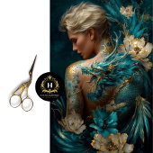 Tattooed Woman Dragon Fantasy Tissue Paper Tissuepapier