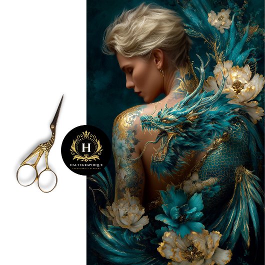 Tattooed Woman Dragon Fantasy Tissue Paper Tissuepapier