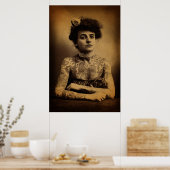 Tattooed Woman Poster (Keuken)
