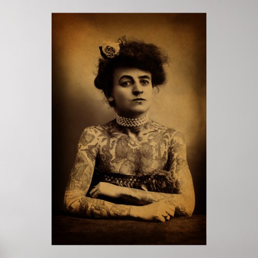Tattooed Woman Poster (Voorkant)