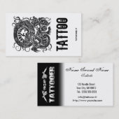 Tattooer Dragon BW Visitekaartje (Voorkant / Achterkant)