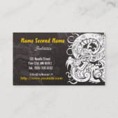 Tattooer Dragon Gold Visitekaartje (Achterkant)