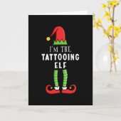 Tattoog Elf kerstwedstrijd - cadeau Kaart (Gele Bloem)