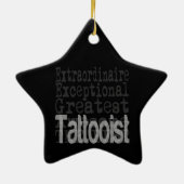 Tattooist Extraordinaire Keramisch Ornament (Achterkant)