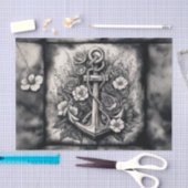  Tattoos anker met Bloemen Decoupage Papier (Craft)