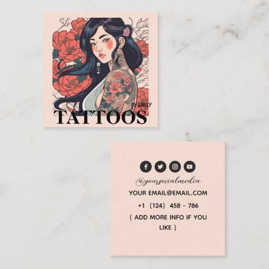 Tattoos Artist Graphic Visitekaartje (Voorkant / Achterkant)