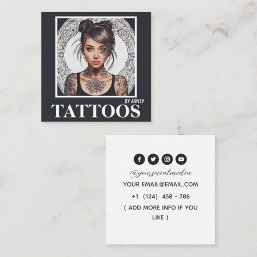 Tattoos Artist Graphic Visitekaartje (Voorkant / Achterkant)