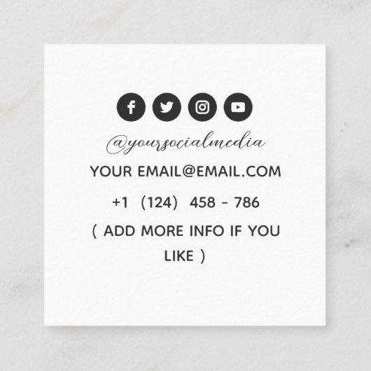 Tattoos Artist Graphic Visitekaartje (Achterkant)