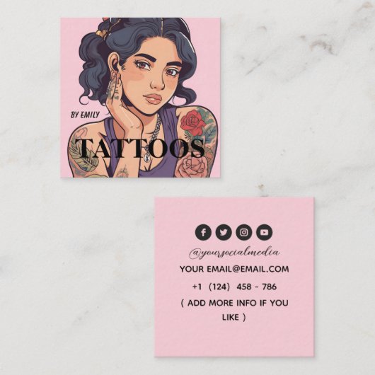 Tattoos Artist Graphic Visitekaartje (Voorkant / Achterkant)