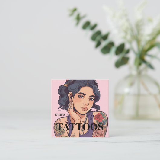 Tattoos Artist Graphic Visitekaartje (Staand voorkant)