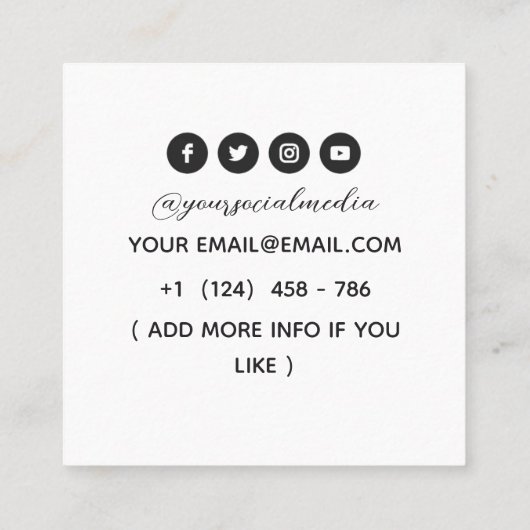 Tattoos Artist Graphic Visitekaartje (Achterkant)