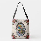  Tattoos Crossbody Bag - Retro Ink Art Design Crossbody Tas (Achterkant)