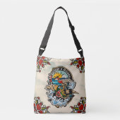  Tattoos Crossbody Bag - Retro Ink Art Design Crossbody Tas (Voorkant)