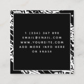 Tattoos door Jouw naam exotische antieke kalligraf Vierkante Visitekaartje (Achterkant)