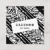 Tattoos door Jouw naam exotische antieke kalligraf Vierkante Visitekaartje (Voorkant)