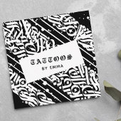 Tattoos door Jouw naam exotische antieke kalligraf Vierkante Visitekaartje