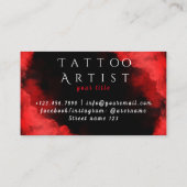 Tattoos Eenvoudig zwart-wit elegant Visitekaartje (Achterkant)