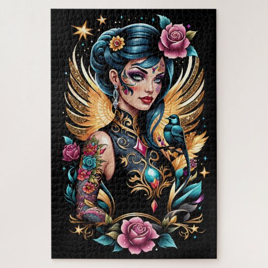 Tattoos en Rozen 2 Legpuzzel (Verticaal)