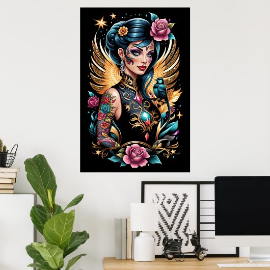 Tattoos en Rozen 2 Poster (Thuiskantoor)