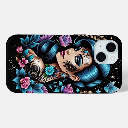 Tattoos en Rozen Case-Mate iPhone Case (Achterkant (horizontaal))