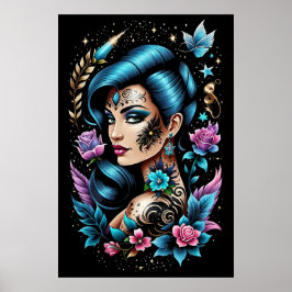 Tattoos en Rozen Poster