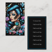 Tattoos en Rozen Visitekaartje (Voorkant / Achterkant)