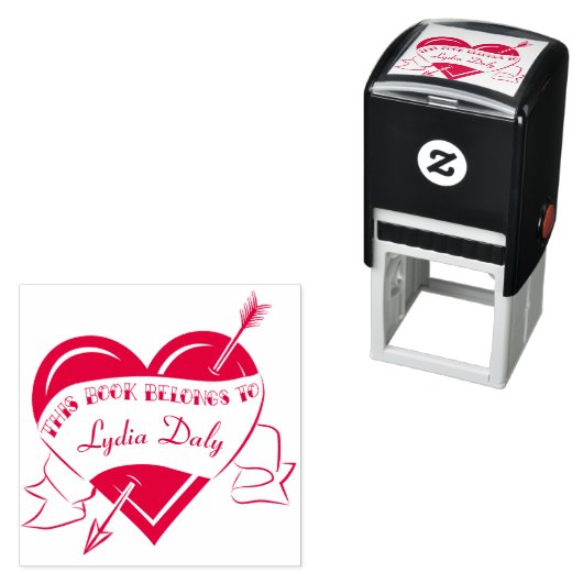 Tattoos Hart met Pijl Boekplaat Stempel (In situ)