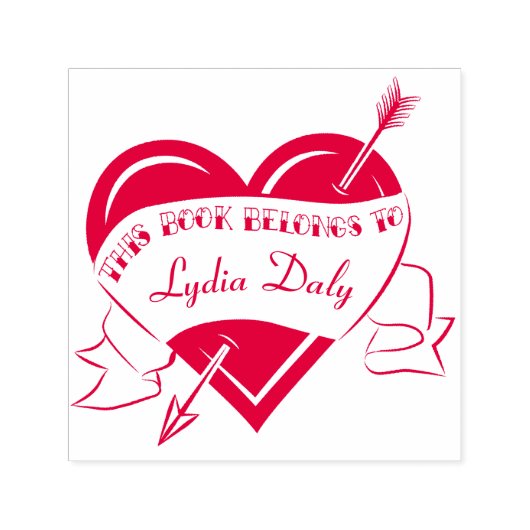 Tattoos Hart met Pijl Boekplaat Stempel (Design)