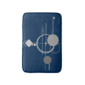 Tattoos Line Art | Abstract Navy blauw donkergrijs Badmat (Voorkant Verticaal)