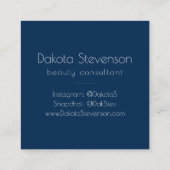 Tattoos Line Art | Abstract Navy blauw donkergrijs Contactkaartje (Achterkant)