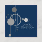 Tattoos Line Art | Abstract Navy blauw donkergrijs Contactkaartje (Voorkant)