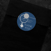 Tattoos Line Art | Abstract Navy blauw donkergrijs Ronde Sticker