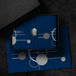 Tattoos Line Art Abstract Navy blauw donkergrijs Tissuepapier