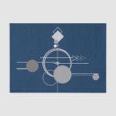 Tattoos Line Art | Abstract Navy blauw donkergrijs Tissuepapier (Voorkant)