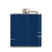 Tattoos Line Art | Abstracte Navy Blue Grey Custom Heupfles (Achterkant)