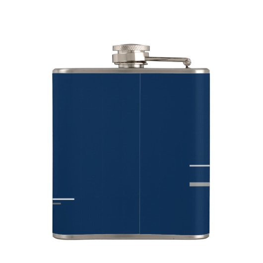 Tattoos Line Art | Abstracte Navy Blue Grey Custom Heupfles (Achterkant)