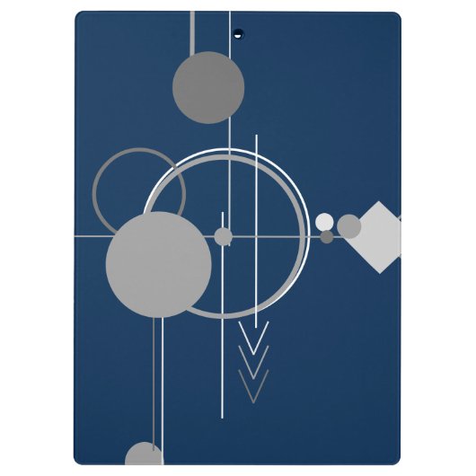 Tattoos Line Art | Navy Blue Grey Custom Branding Klembord (Achterkant)