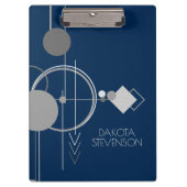 Tattoos Line Art | Navy Blue Grey Custom Branding Klembord (Voorkant)