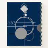 Tattoos Line Art | Navy Blue Grey Favoriete Recept Notitieboek (Achterkant)