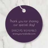 Tattoos Linework | Boheems Paarse groene Abstract Bedankjes Labels (Achterkant)