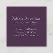 Tattoos Linework | Boheems Paarse groene Abstract Contactkaartje (Achterkant)