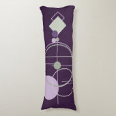 Tattoos Linework | Boheems Paarse groene Abstract Lichaamskussen (Voorkant Verticaal)