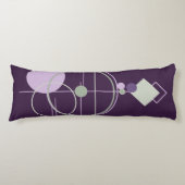 Tattoos Linework | Boheems Paarse groene Abstract Lichaamskussen (Voorkant)