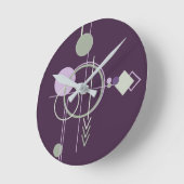 Tattoos Linework | Boheems Paarse groene Abstract Ronde Klok (Hoek)