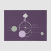 Tattoos Linework | Boheems Paarse groene Abstract Tissuepapier (Voorkant)