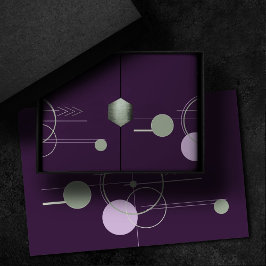 Tattoos Linework | Boheems Paarse groene Abstract Tissuepapier