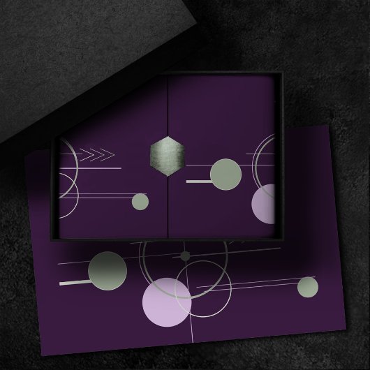 Tattoos Linework | Boheems Paarse groene Abstract Tissuepapier