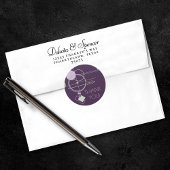 Tattoos Linework | Boheemse Paarse Groen Dank u Ronde Sticker