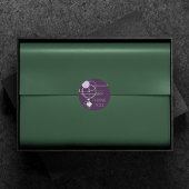 Tattoos Linework | Boheemse Paarse Groen Dank u Ronde Sticker